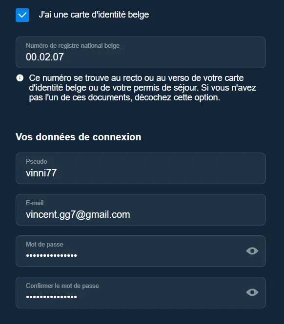 Étape 2 - Vérification d'identité Blitz Casino